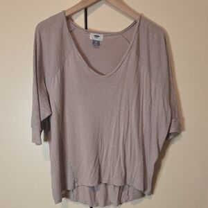 Old Navy Women's Light Brown Short Sleeve Top